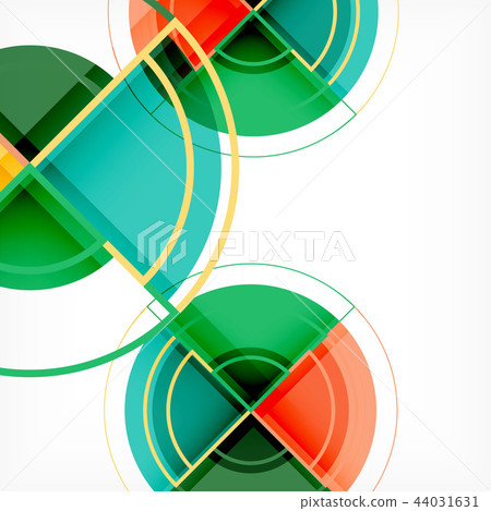Creative circles geometric abstract background with 3d effect Creative circles geometric abstract background with 3d effect 44031631