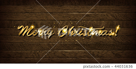 Golden inscription Merry Christmas Golden inscription Merry Christmas 44031636