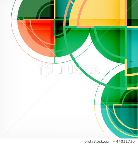 Creative circles geometric abstract background with 3d effect 44031730