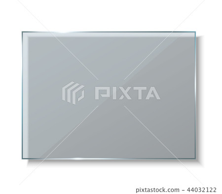 Creative vector illustration of glass plates, empty blank banners isolated on transparent background Creative vector illustration of glass plates, empty blank banners isolated on transparent background 44032122