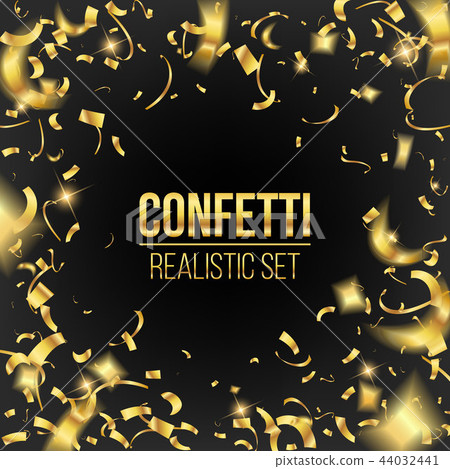 Creative vector illustration of colorful falling shiny confetti isolated on transparent background Creative vector illustration of colorful falling shiny confetti isolated on transparent background 44032441