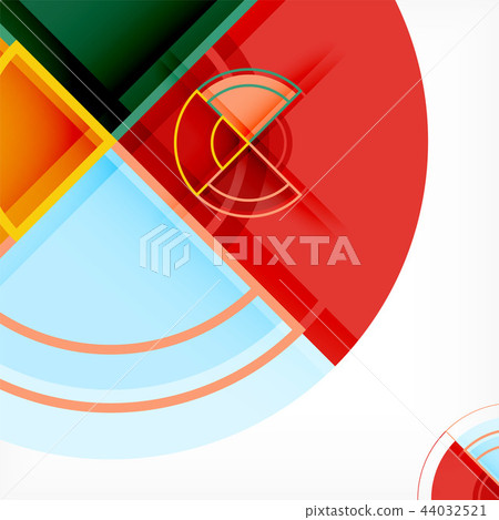 Creative circles geometric abstract background with 3d effect Creative circles geometric abstract background with 3d effect 44032521