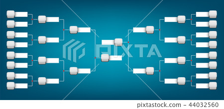 Creative vector illustration of playoffs schedule with two conference blank template isolated on 44032560