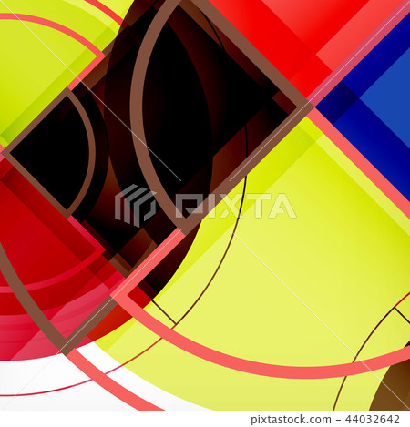 Creative circles geometric abstract background with 3d effect Creative circles geometric abstract background with 3d effect 44032642