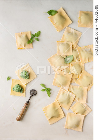 Ingredients for homemade pasta cooking Ingredients for homemade pasta cooking 44032689