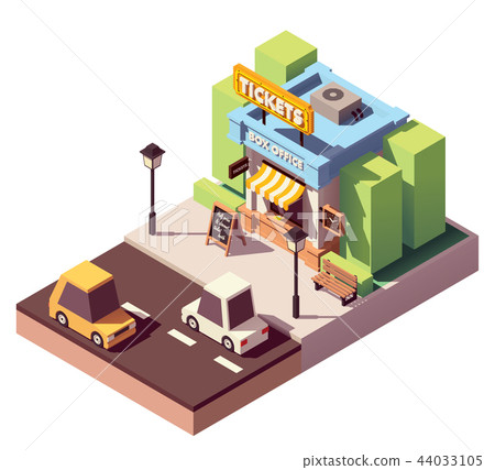 Vector isometric ticket office 44033105