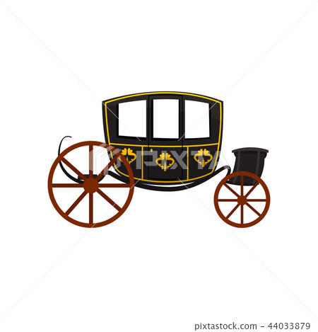 Retro carriage, wagon for traveling, antique vehicle vector Illustration on a white background Retro carriage, wagon for traveling, antique vehicle vector Illustration on a white background 44033879
