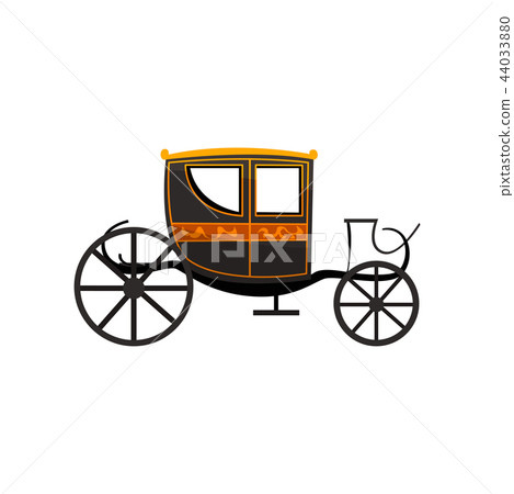 Retro carriage, antique vehicle vector Illustration on a white background Retro carriage, antique vehicle vector Illustration on a white background 44033880