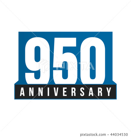 950th Anniversary vector icon. Birthday logo template. Greeting card design element. Simple business 950th Anniversary vector icon. Birthday logo template. Greeting card design element. Simple business 44034530