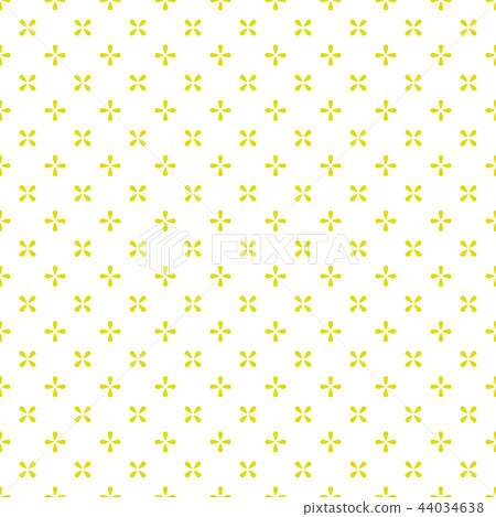 Flower pattern. Seamless white and yellow ornament Flower pattern. Seamless white and yellow ornament 44034638