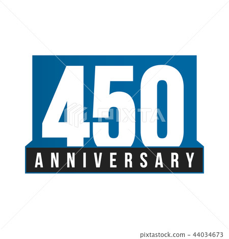 450th Anniversary vector icon. Birthday logo template. Greeting card design element. Simple business 450th Anniversary vector icon. Birthday logo template. Greeting card design element. Simple business 44034673