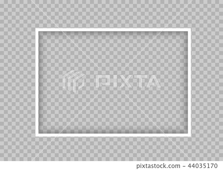 white thin rectangular frame with shadow white thin rectangular frame with shadow 44035170