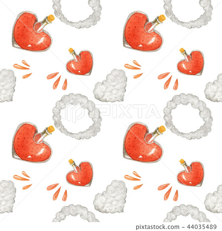 Fantasy watercolor seamless pattern 44035489