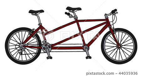 The red tandem bicycle 44035936