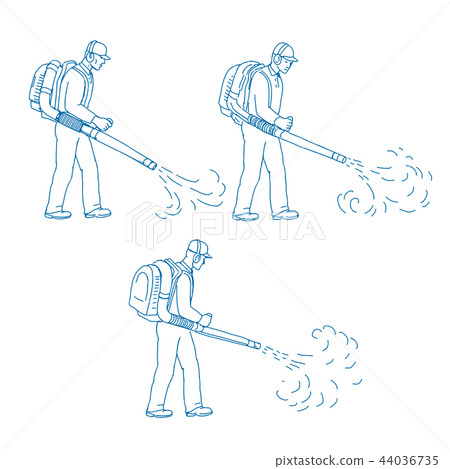 Gardener Leaf Blower Drawing Gardener Leaf Blower Drawing 44036735