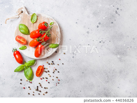 Organic Mini San Marzano Tomatoes on the Vine Organic Mini San Marzano Tomatoes on the Vine 44036826