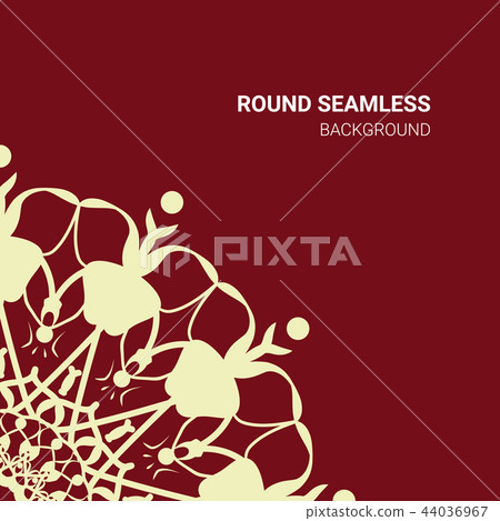 Floral round decorative symbol. Vintage decorative elements. Abstract background 44036967