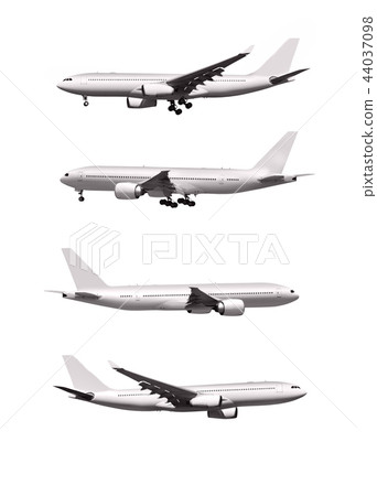 white planes isolated on white 44037098