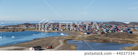 Panoramic view of Qeqertarsuaq, Greenland 44037334