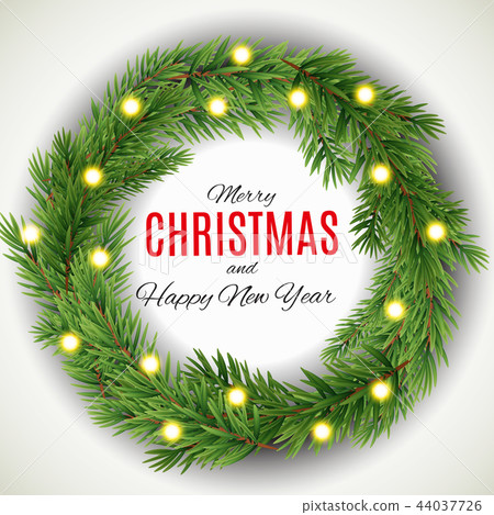 Merry Christmas and New Year Background. Vector Illustration 44037726