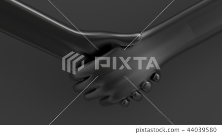 Black handshake Black handshake 44039580