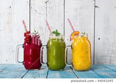 Healthy fresh smoothies with ingredients. 44041045