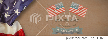 Composite image of creased us flag 44041878