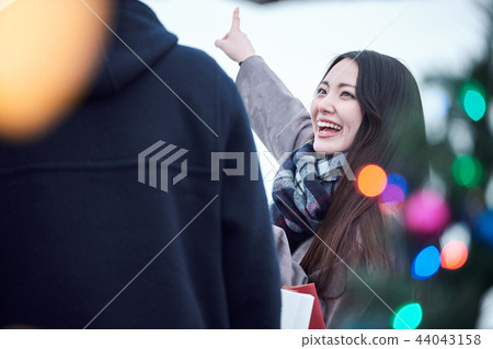 A couple doing a date A couple doing a date 44043158