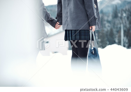 高中女孩在多雪的國家 44043609