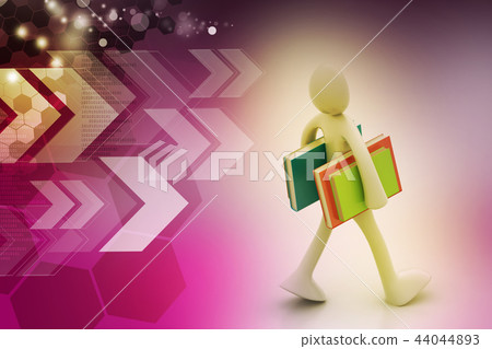 Office assistant with file Office assistant with file 44044893