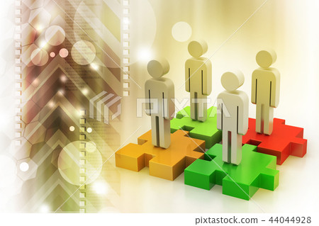 businessmen are standing on different colored businessmen are standing on different colored 44044928
