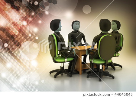 3d people in business meeting 3d people in business meeting 44045045