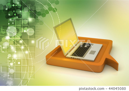 Laptop with speech bubble 44045080