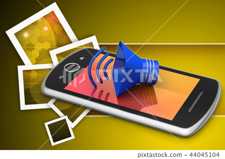 Megaphone with smart phone Megaphone with smart phone 44045104