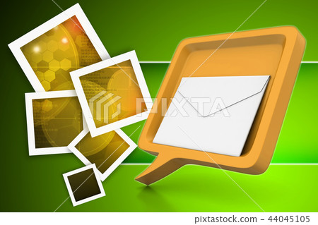 Speech bubble with mail Speech bubble with mail 44045105