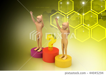 Business people with question mark Business people with question mark 44045294