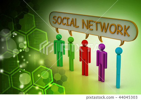 Social network concept 44045303