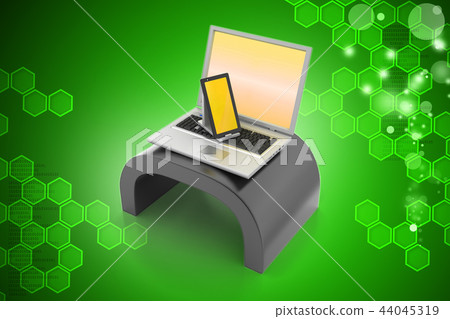 Digital Tablet Computer and Laptop Digital Tablet Computer and Laptop 44045319