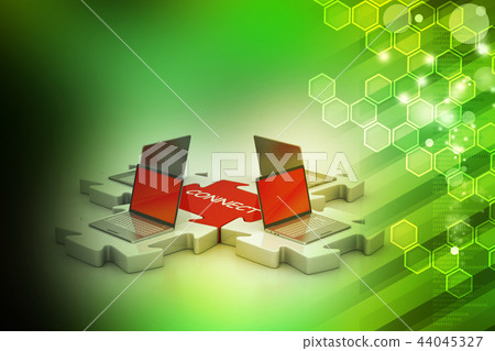 Laptop connect in puzzles Laptop connect in puzzles 44045327