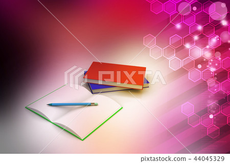 Books and pencil, education concept 44045329