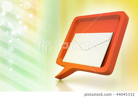Speech bubble with mail Speech bubble with mail 44045332
