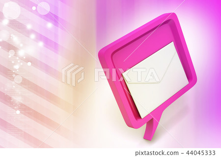Speech bubble with mail Speech bubble with mail 44045333