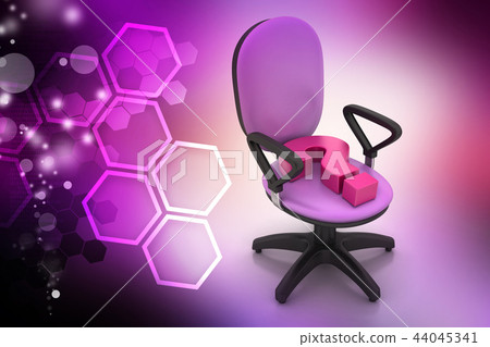 an empty chair with question mark an empty chair with question mark 44045341