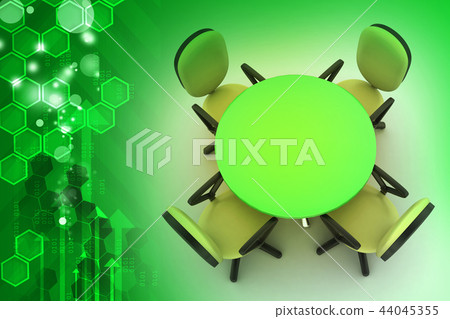 Conference round table and office chairs Conference round table and office chairs 44045355