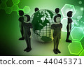 people around  globe representing socialnetworking 44045371