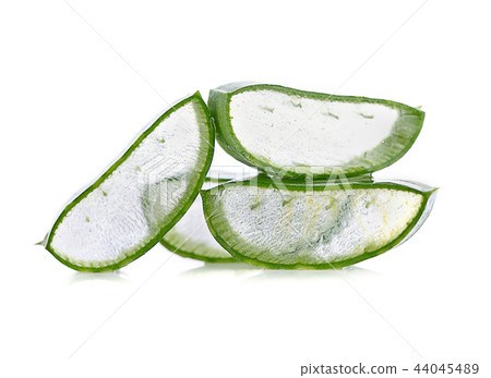Aloe vera on a  white background. 44045489