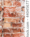 Brick weathered grunge wall background or texture 44045677
