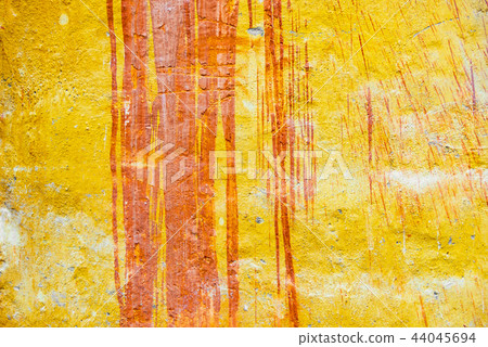 Background of old yellow painted wall 44045694