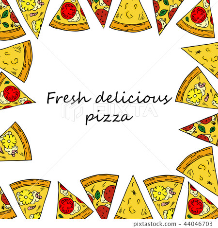 Hand drawn illustration of pizza  44046703
