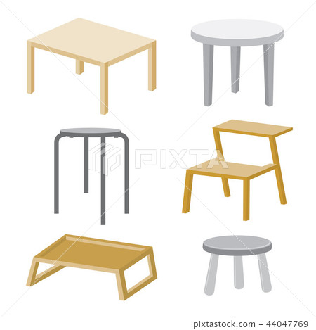 Table Chair Furniture Wood Vector Design 44047769